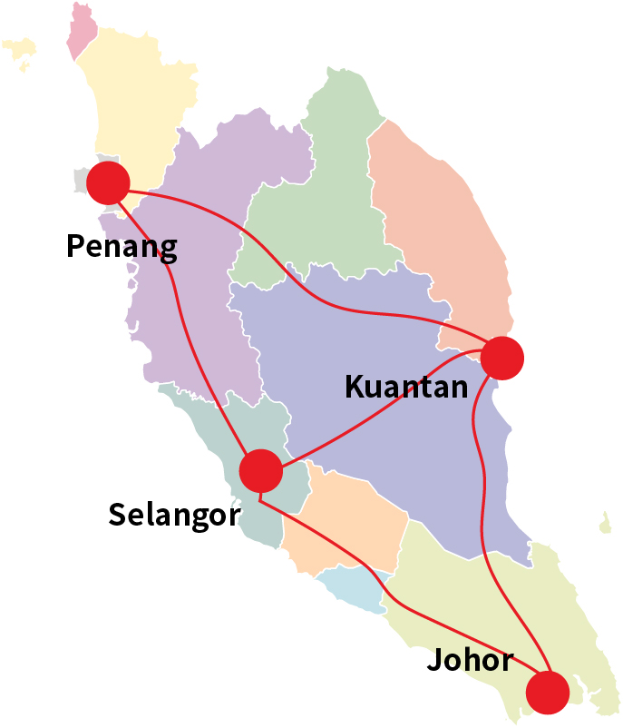 Malaysia Peninsular Lorry Transport Routes